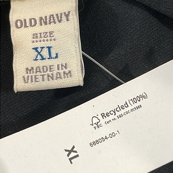 OLD NAVY V-Neck Waist-Defined Midi Wrap Dress Black Size XL NEW - Picture 7 of 9